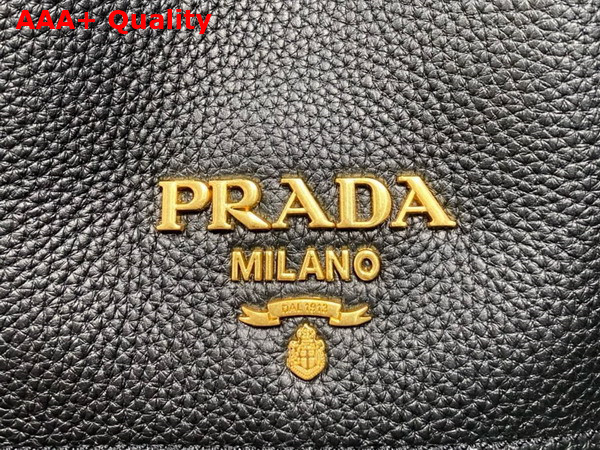 Prada Leather Bucket Bag in Black 1BE018 Replica