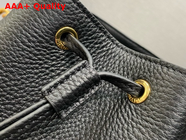 Prada Leather Bucket Bag in Black 1BE018 Replica