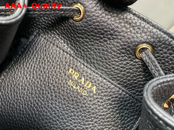 Prada Leather Bucket Bag in Black 1BE018 Replica