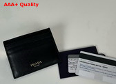 Prada Leather Card Holder in Black 1MC025 Replica