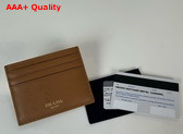 Prada Leather Card Holder in Caramel 1MC025 Replica