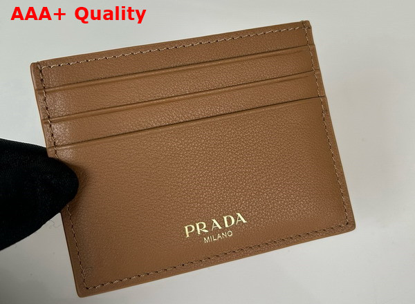 Prada Leather Card Holder in Caramel 1MC025 Replica