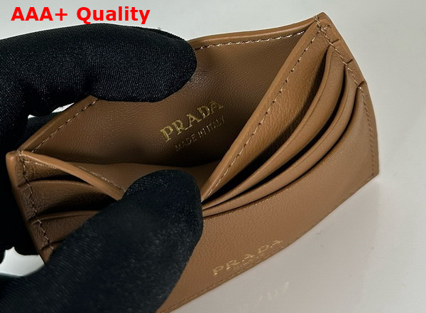 Prada Leather Card Holder in Caramel 1MC025 Replica