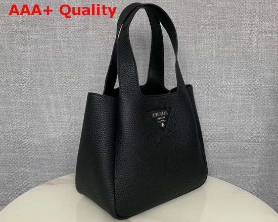 Prada Leather Handbag in Black Calf Leather 1BG335 Replica