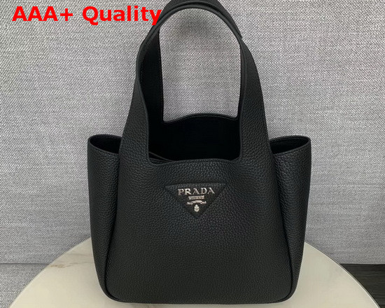 Prada Leather Handbag in Black Calf Leather 1BG335 Replica