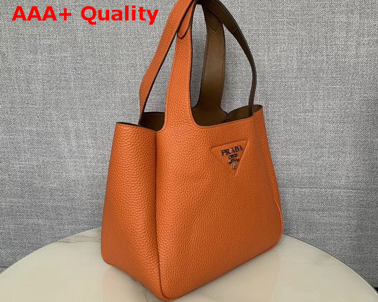 Prada Leather Handbag in Orange Calf Leather 1BG335 Replica