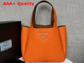 Prada Leather Handbag in Orange Calf Leather 1BG335 Replica