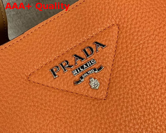 Prada Leather Handbag in Orange Calf Leather 1BG335 Replica