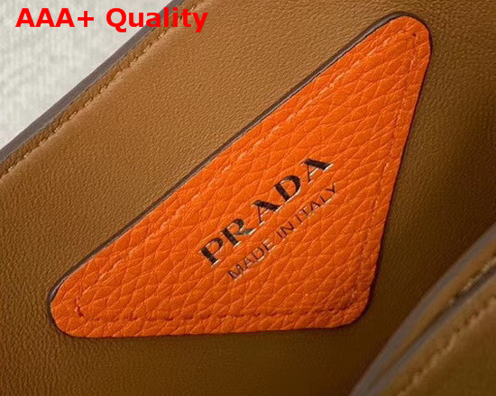 Prada Leather Handbag in Orange Calf Leather 1BG335 Replica