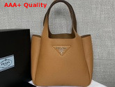 Prada Leather Handbag in Tan Calf Leather 1BG335 Replica