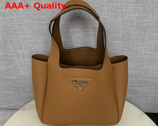 Prada Leather Handbag in Tan Calf Leather 1BG335 Replica