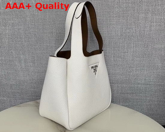 Prada Leather Handbag in White Calf Leather 1BG335 Replica