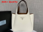 Prada Leather Handbag in White Calf Leather 1BG335 Replica