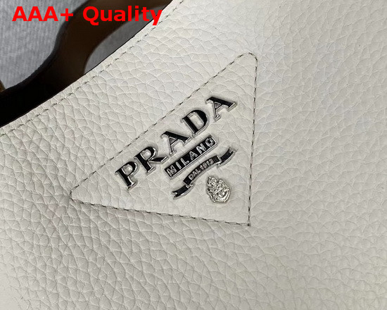 Prada Leather Handbag in White Calf Leather 1BG335 Replica