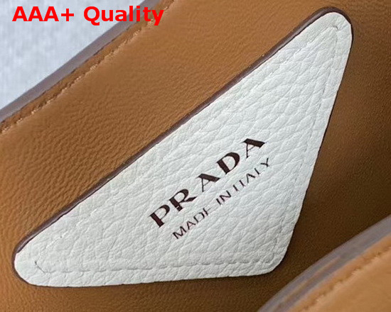 Prada Leather Handbag in White Calf Leather 1BG335 Replica