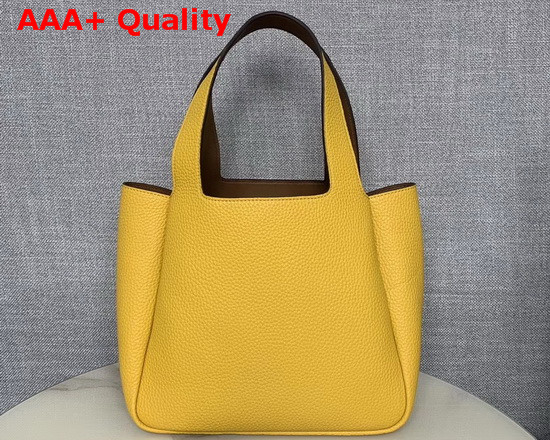 Prada Leather Handbag in Yellow Calf Leather 1BG335 Replica