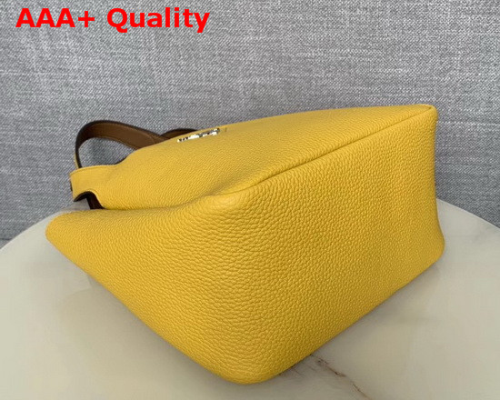 Prada Leather Handbag in Yellow Calf Leather 1BG335 Replica