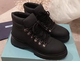 Prada Leather High Top Sneaker in Black