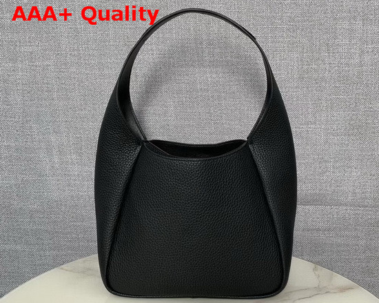 Prada Leather Hobo Bag in Black Grained Calf Leather Replica