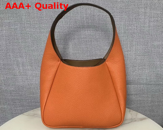 Prada Leather Hobo Bag in Orange Grained Calf Leather Replica