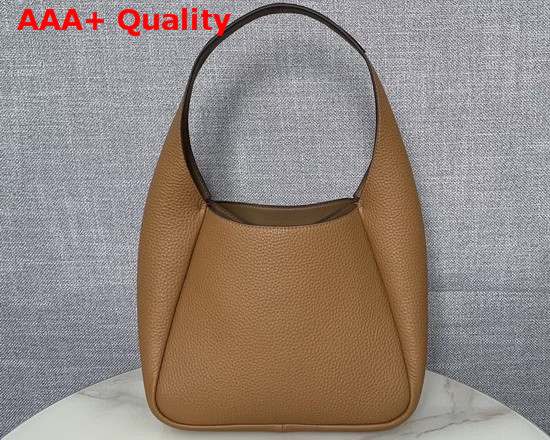 Prada Leather Hobo Bag in Tan Grained Calf Leather Replica