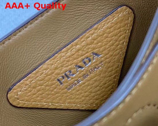 Prada Leather Hobo Bag in Tan Grained Calf Leather Replica