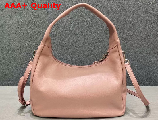 Prada Leather Hobo Shoulder Bag in Pink Calf Leather Replica