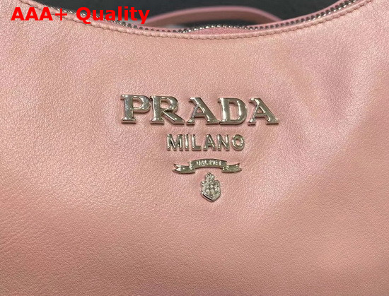 Prada Leather Hobo Shoulder Bag in Pink Calf Leather Replica