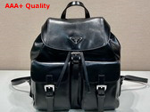 Prada Leather Medium Backpack in Black Replica