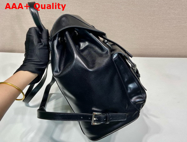 Prada Leather Medium Backpack in Black Replica