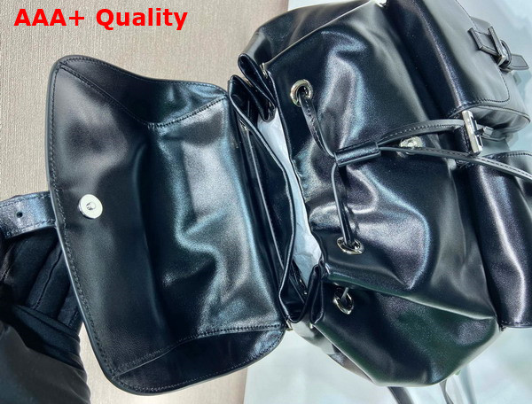 Prada Leather Medium Backpack in Black Replica