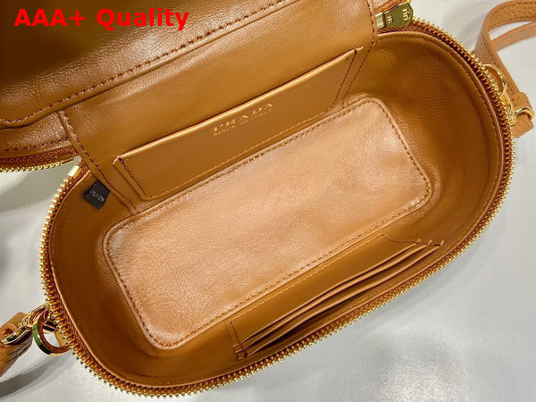 Prada Leather Mini Bag in Caramel 1BH202 Replica