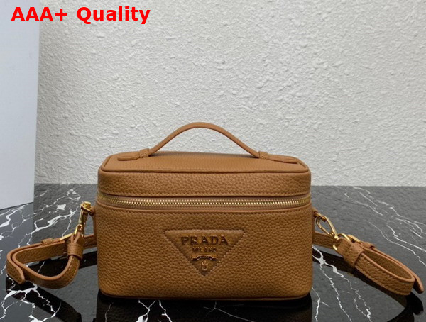 Prada Leather Mini Bag in Caramel 1BH202 Replica