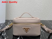 Prada Leather Mini Bag in Mink 1BH202 Replica