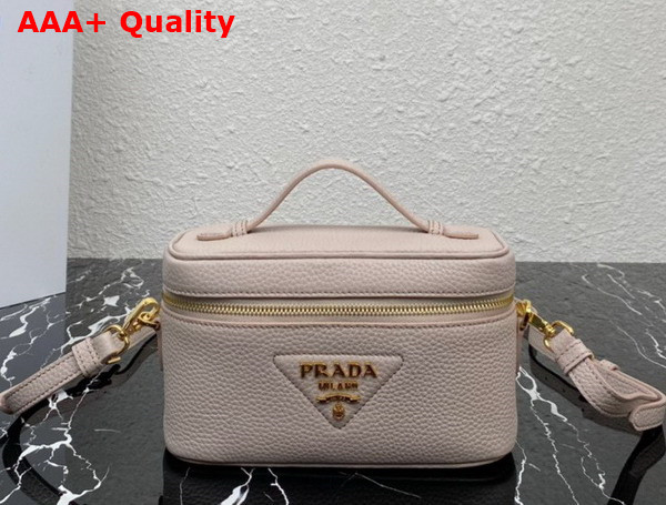 Prada Leather Mini Bag in Mink 1BH202 Replica