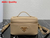 Prada Leather Mini Bag in Sand Beige 1BH202 Replica