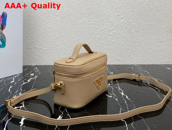 Prada Leather Mini Bag in Sand Beige 1BH202 Replica