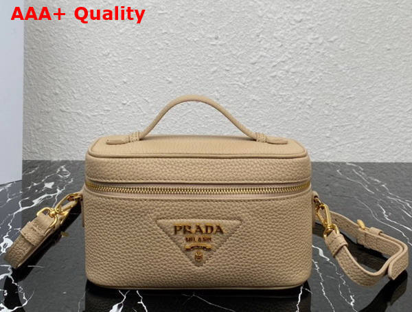 Prada Leather Mini Bag in Sand Beige 1BH202 Replica