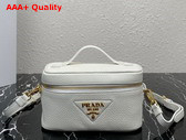 Prada Leather Mini Bag in White 1BH202 Replica