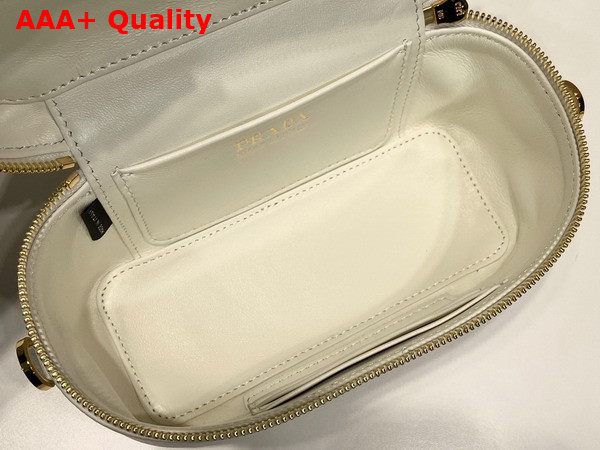 Prada Leather Mini Bag in White 1BH202 Replica