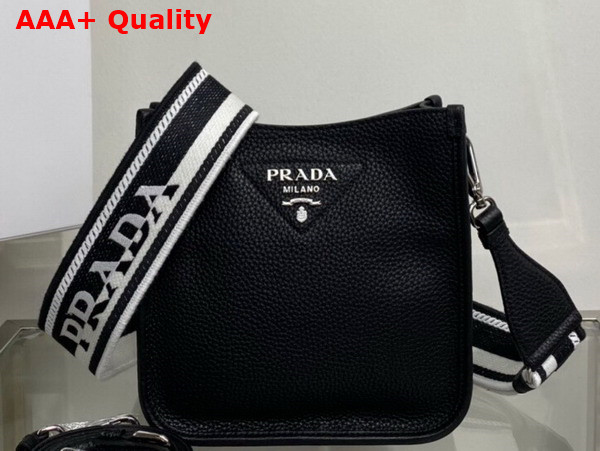 Prada Leather Mini Shoulder Bag in Black 1BH191 Replica