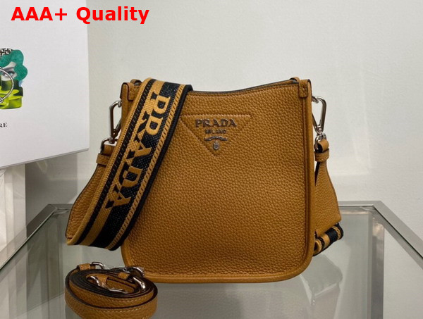 Prada Leather Mini Shoulder Bag in Caramel 1BH191 Replica