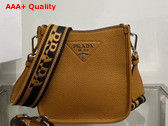 Prada Leather Mini Shoulder Bag in Caramel 1BH191 Replica