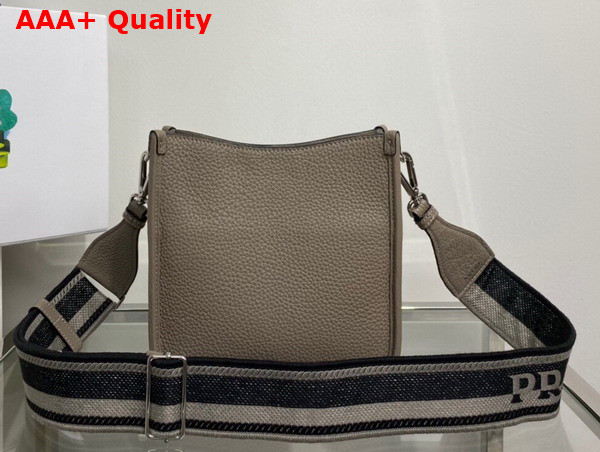 Prada Leather Mini Shoulder Bag in Clay Gray 1BH191 Replica