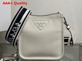 Prada Leather Mini Shoulder Bag in White 1BH191 Replica