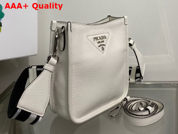 Prada Leather Mini Shoulder Bag in White 1BH191 Replica