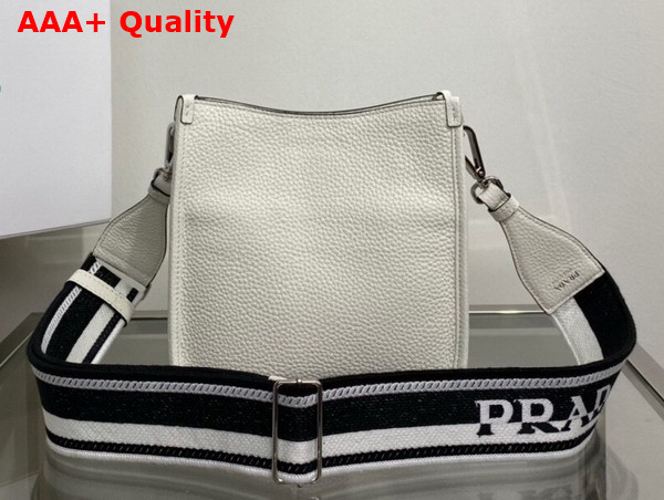 Prada Leather Mini Shoulder Bag in White 1BH191 Replica