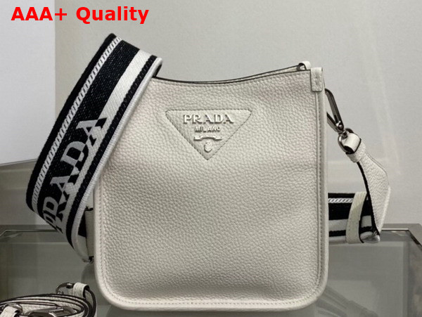 Prada Leather Mini Shoulder Bag in White 1BH191 Replica