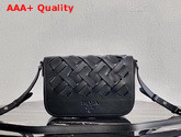 Prada Leather Prada Tress Shoulder Bag in Black Replica