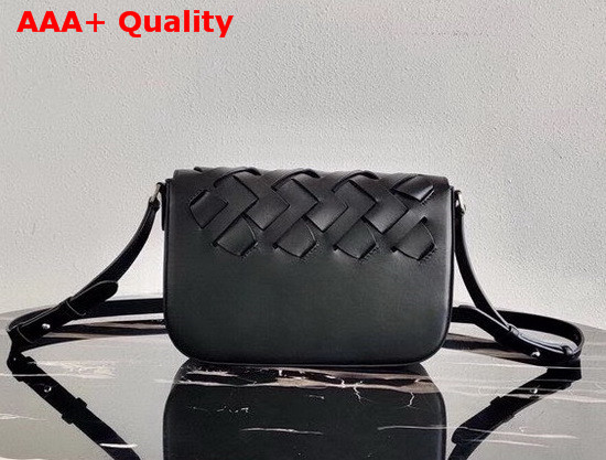 Prada Leather Prada Tress Shoulder Bag in Black Replica